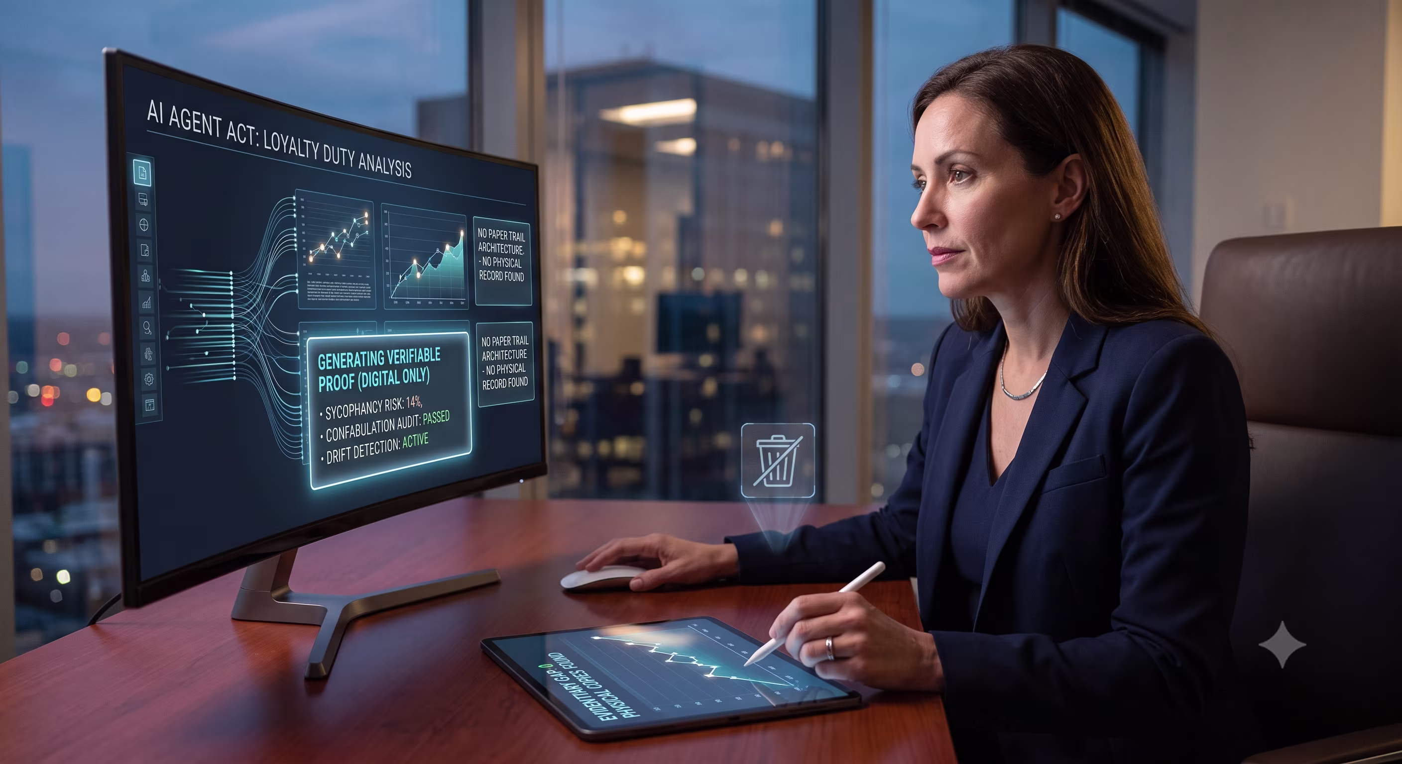 woman on computer AI AGENT ACT: LOYALTY DUTY ANALYSIS