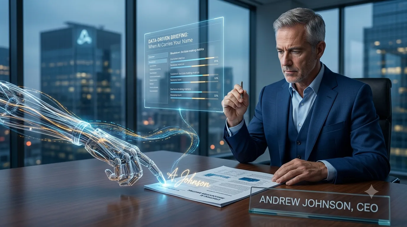 Human accountability and AI governance concept for the Name Standard
